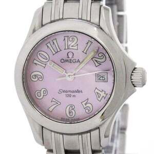 OMEGA Seamaster 120M Pink MOP Dial Quartz Ladies Watch 2581.66 Polished